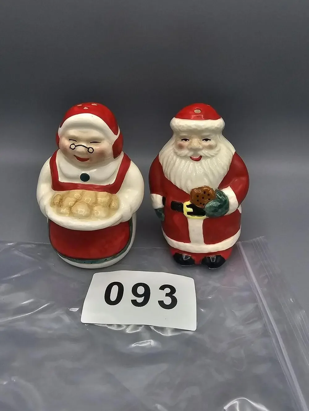 Ceramic Santa and Mrs. Claus Salt and Pepper Shakers